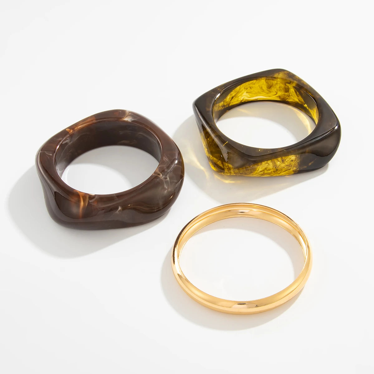 bracelets pour femmes en résine et or