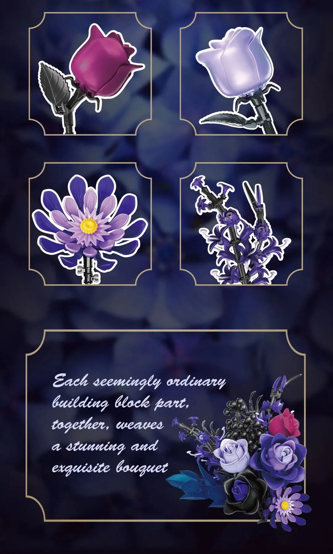 fleur en briques de construction