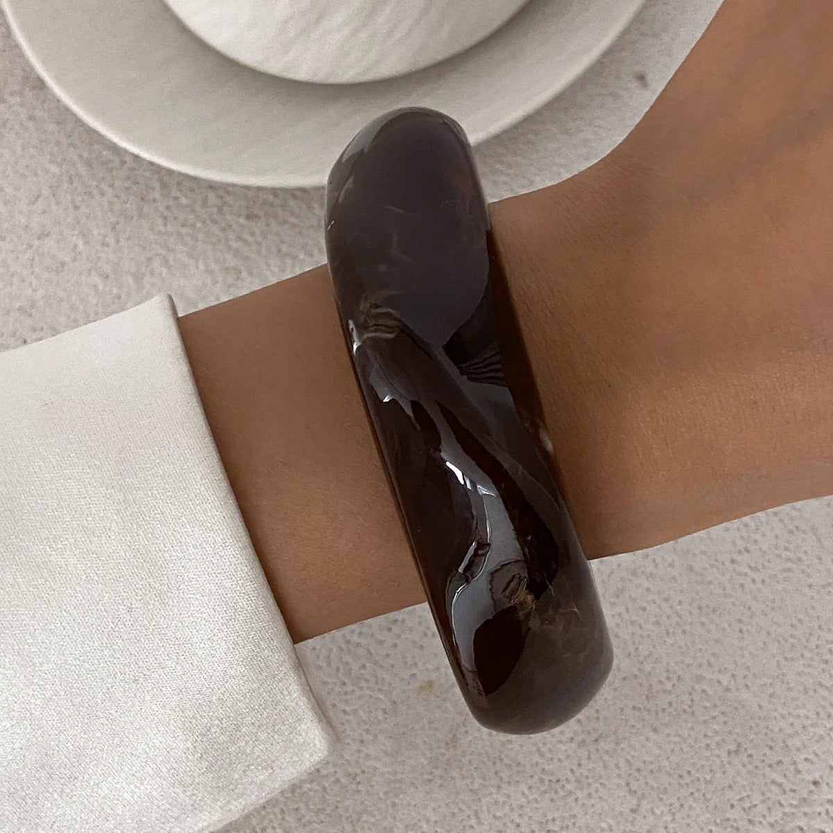 bracelets pour femmes en résine et or